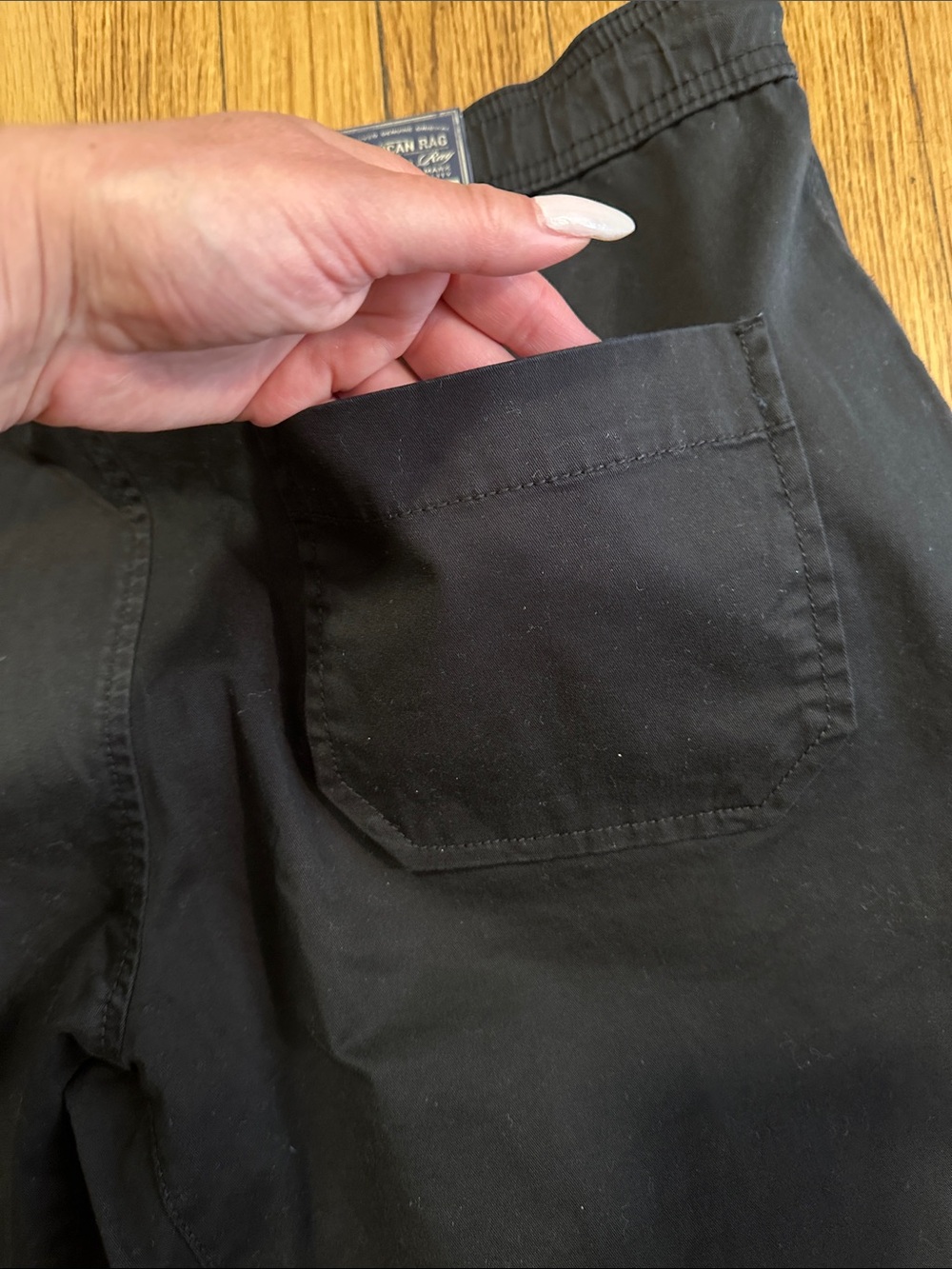 American Rag Black Drawstring Athletic Shorts - Picture 4 of 4